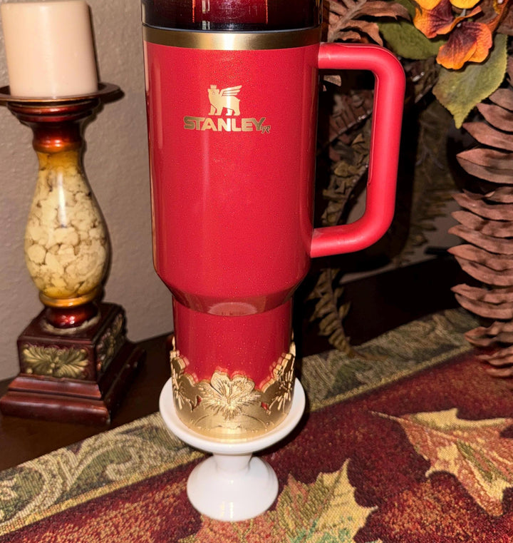 Gold Hibiscus Tropical Flower Tumbler Boot, Tumbler Boot Sleeve, fits Stanley Tumblers and others, unique gift