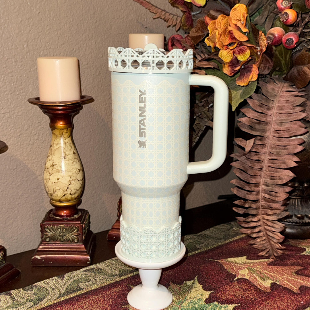 Mist Mint Rattan Tumbler Accessories, Lid Topper, Boot, halo, For 20 30 or 40 oz Stanley Tumblers, Mothers Day Gift