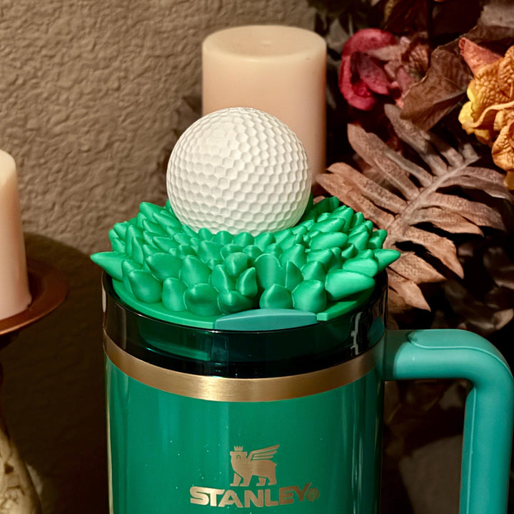 Golf Themed Tumbler Accessoties Collection with a tumbler topper, boot and Straw Topper for 20 30 or 40 oz Stanley Cups