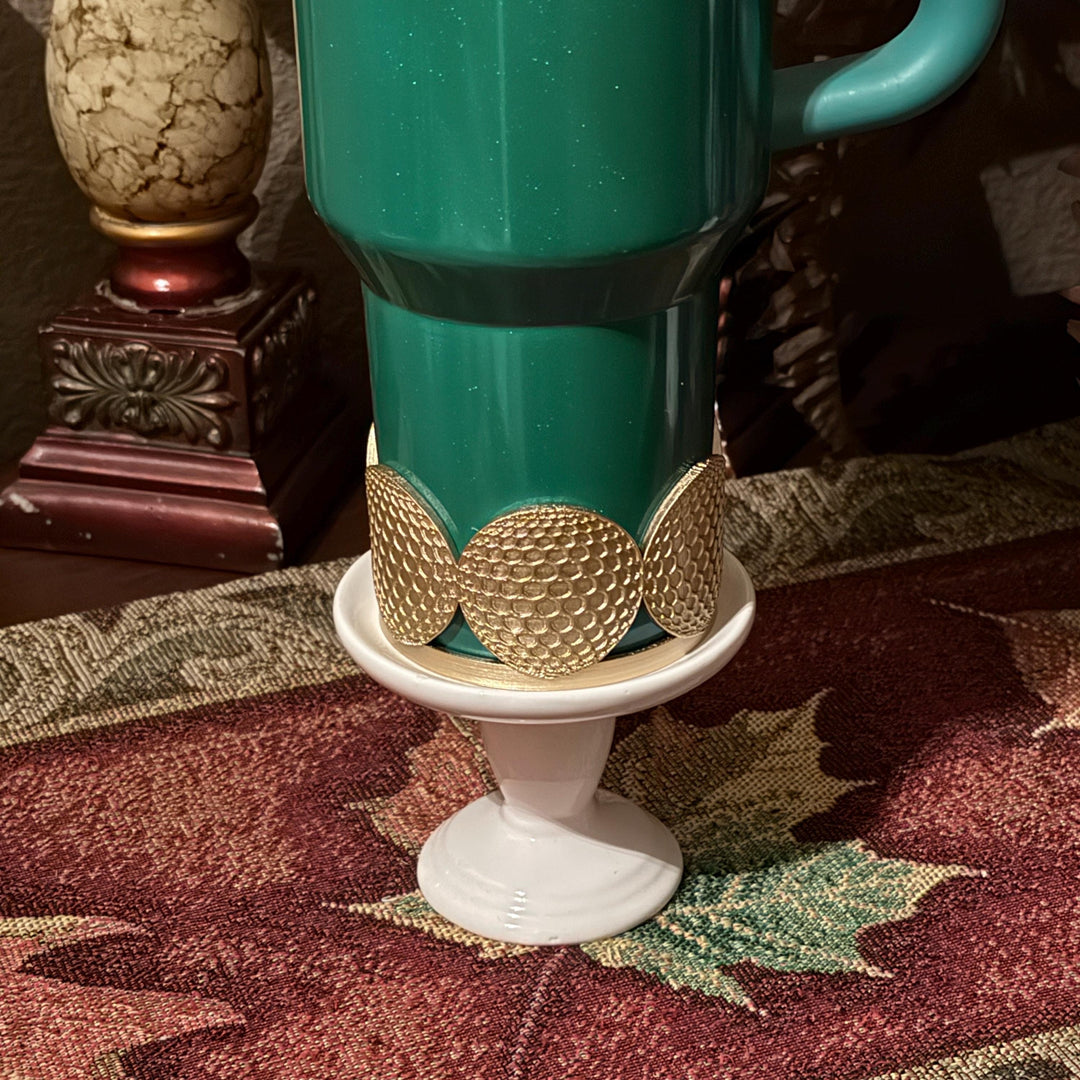 Golf Themed Tumbler Accessoties Collection with a tumbler topper, boot and Straw Topper for 20 30 or 40 oz Stanley Cups
