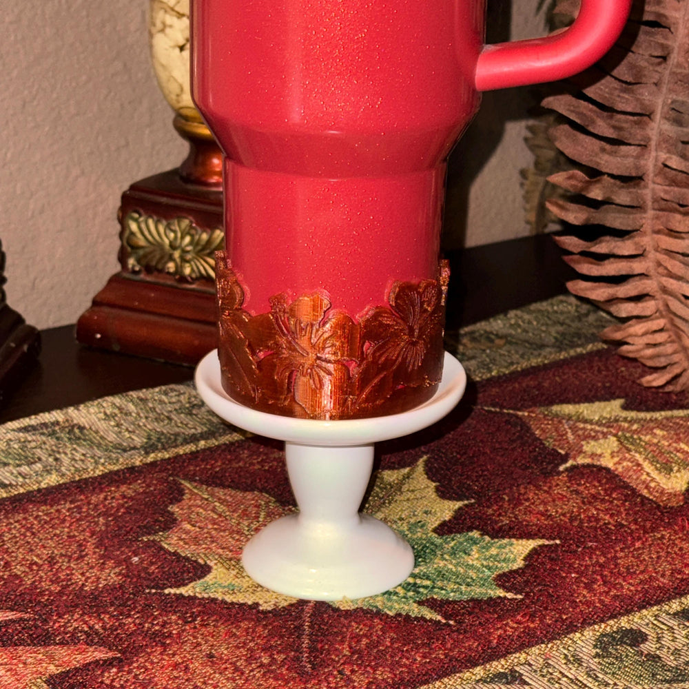 Copper Caramel Hibiscus Tropical Flower Tumbler Boot, Tumbler Boot Sleeve, fits Stanley Tumblers and others, unique gift