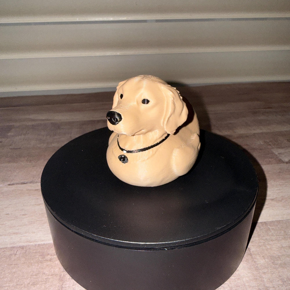 Golden Retriever Duck, 3D Printed Ducking Gift, Cute Dog Dashboard Buddy, Puppy Lover Gift, Car Decor, Dog Lover Collectible