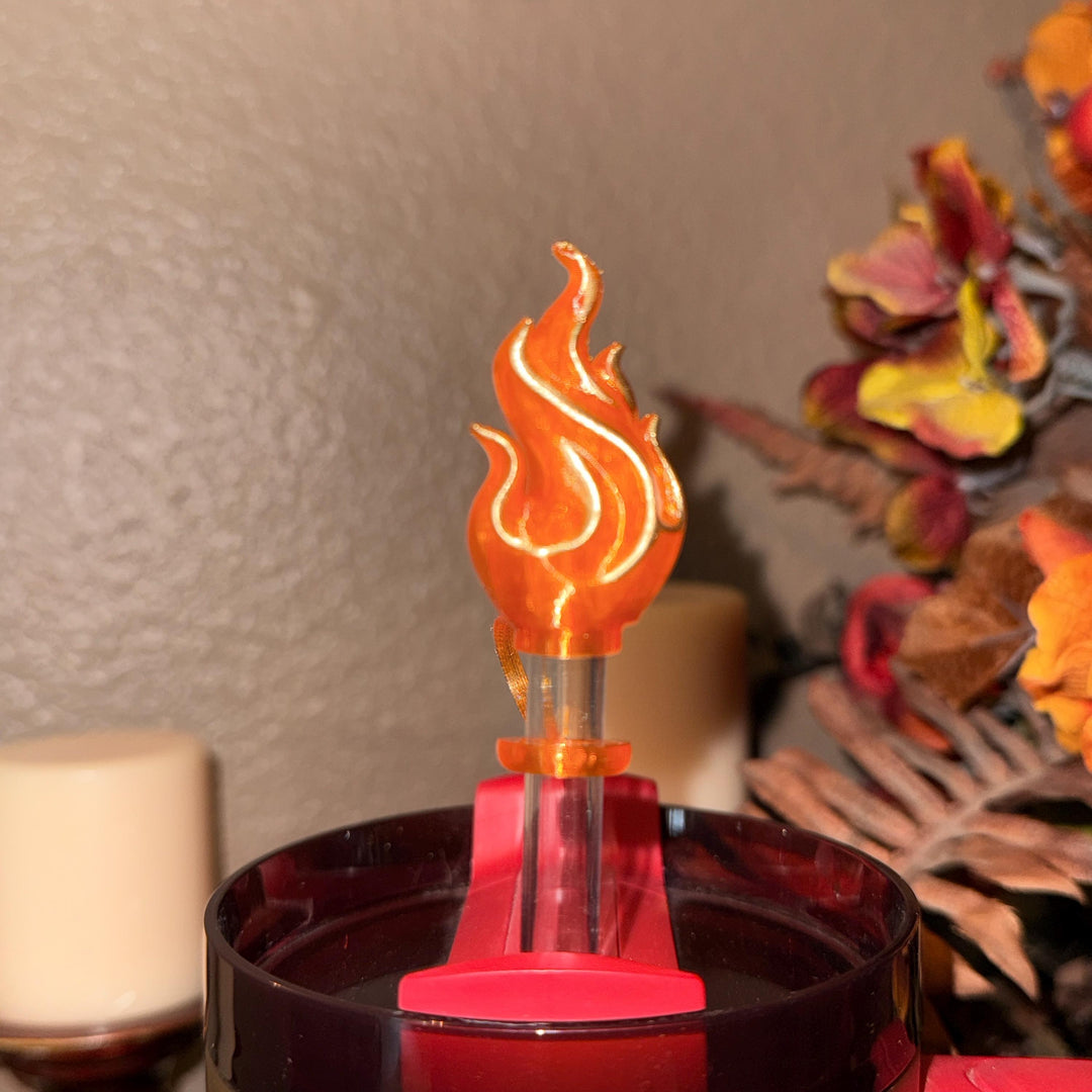 Fire Flames Tumbler Boot, Bangle Halo, straw topper, Cup Sleeve Design, Accessories for your 20/30 or 40 oz Stanley tumblers, Unique Gift