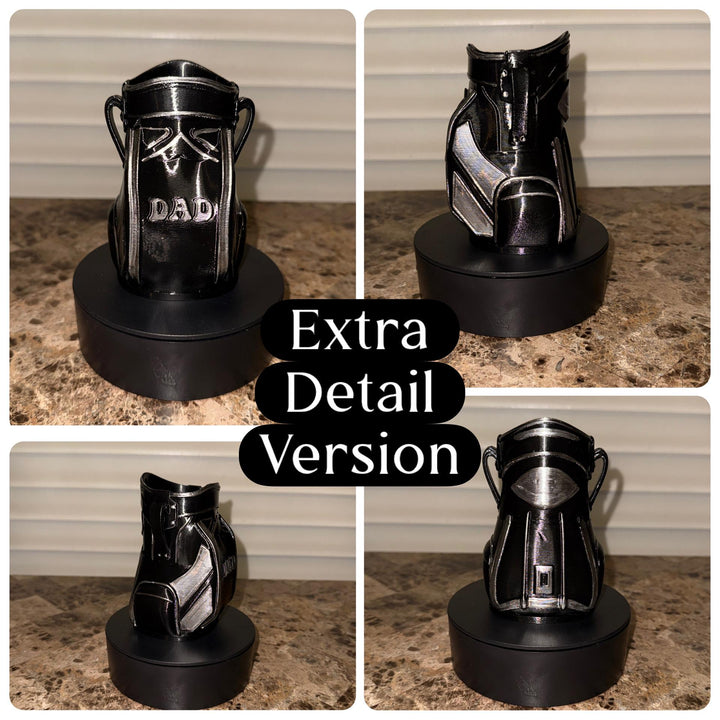 3D Printed Golf Bag Desk Organizer, Personalized Pencil Cup for Office, Dad Gifts & Golf Lovers
