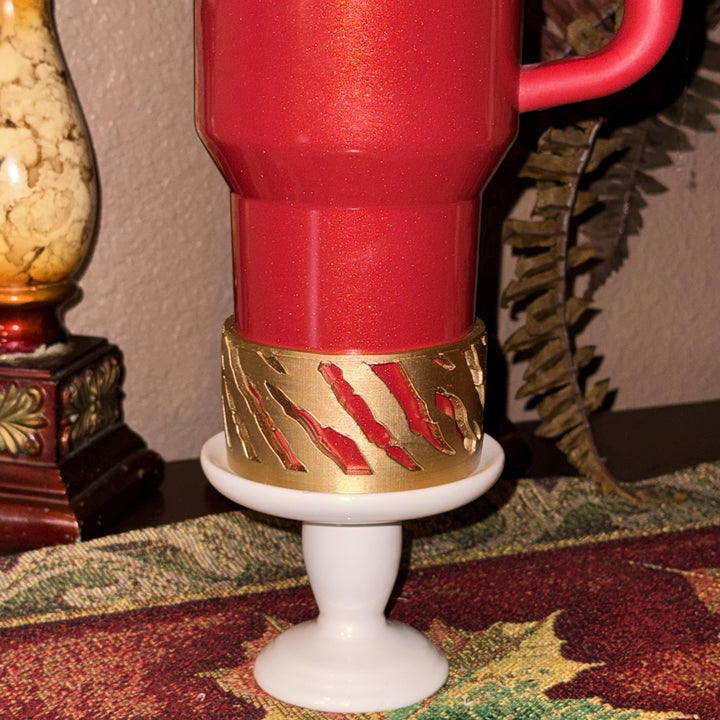 Gold Tiger stripe Tumbler Boot, fits your 30 or 40 oz Stanley, unique gift
