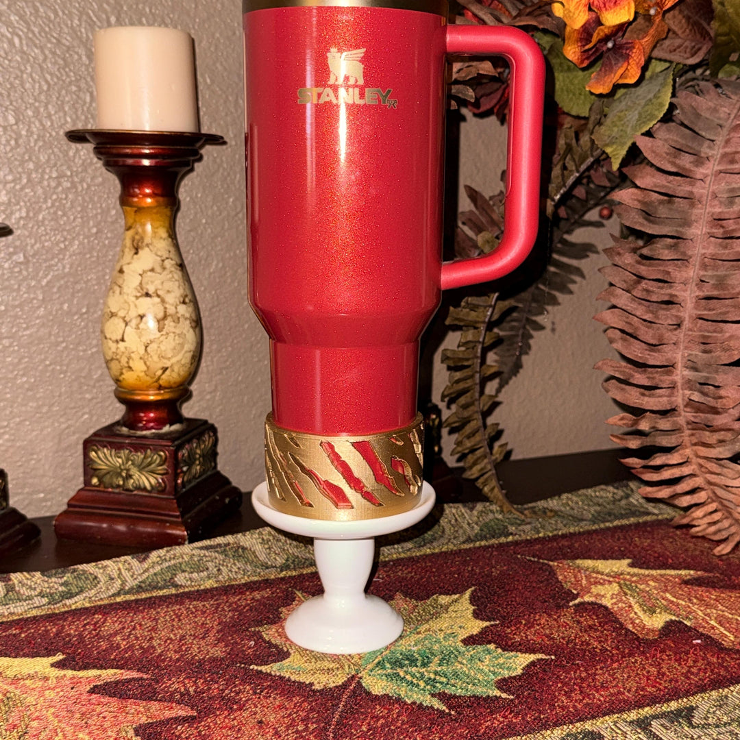 Gold Tiger stripe Tumbler Boot, fits your 30 or 40 oz Stanley, unique gift