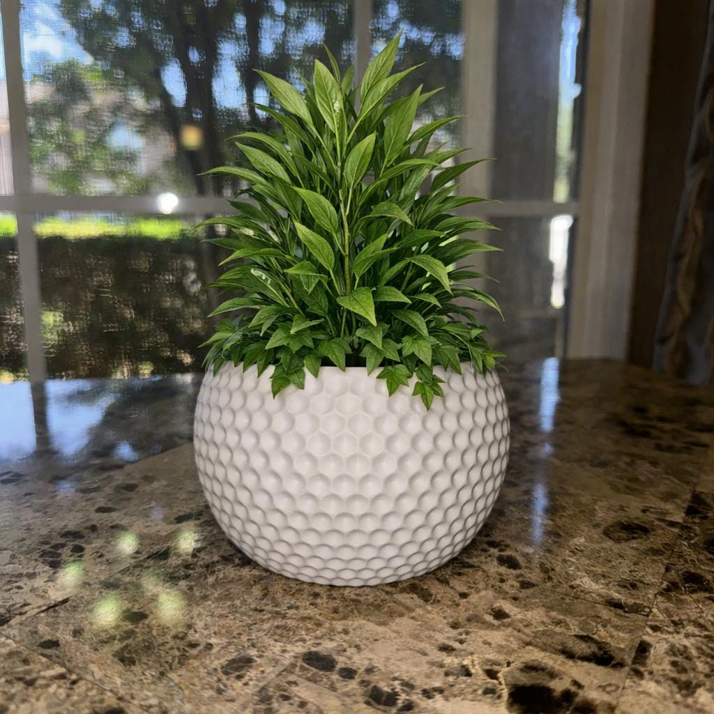 Golf Ball Vase Planter, Gift for Office, Golf Lovers