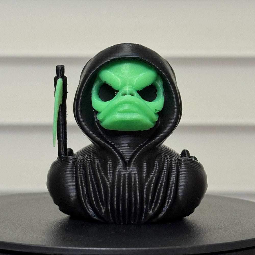 Grim Reaper Glow in the Dark Halloween Duck, 3D Printed Ducking Gift, Dashboard Buddy, Gothic Lover Gift, Scary Movie, Spooky Duck Figurine