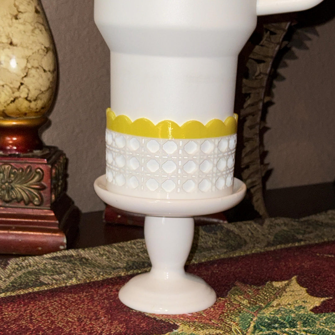 Daffodil Yellow Rattan Sunny Sips Tumbler Accessories, Lid Topper, Boot, halo, For Stanley and HydroJug Tumblers, Mothers Day Gift