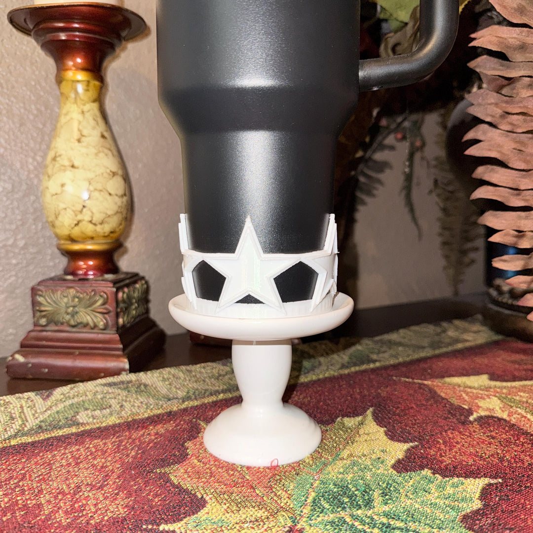 Silver Star Tumbler Boot or Straw Topper, fits Stanley Tumbler, Cup Boot Sleeve, Unique Gift,