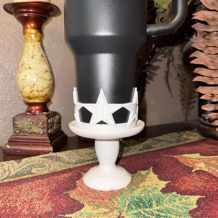 Silver Star Tumbler Boot or Straw Topper, fits Stanley Tumbler, Cup Boot Sleeve, Unique Gift,