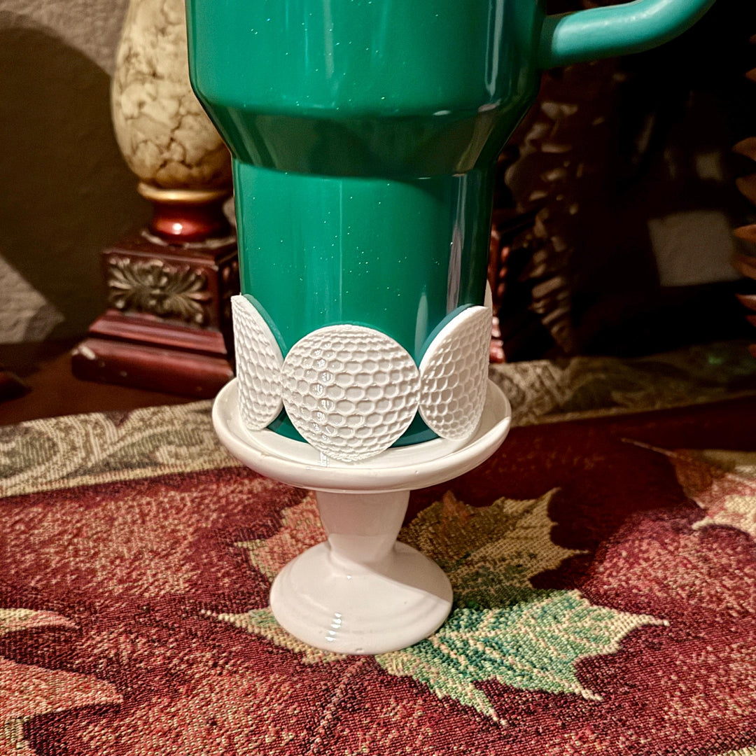 Golf Themed Tumbler Accessoties Collection with a tumbler topper, boot and Straw Topper for 20 30 or 40 oz Stanley Cups