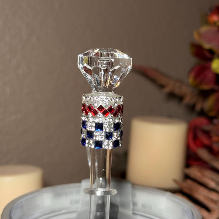 Patriotic Rhinestone straw topper, Bling Sparkle Cup gifts, Stanley Tumbler Accessories, Unique Gift