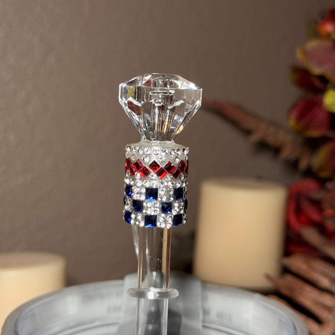 Patriotic Rhinestone straw topper, Bling Sparkle Cup gifts, Stanley Tumbler Accessories, Unique Gift