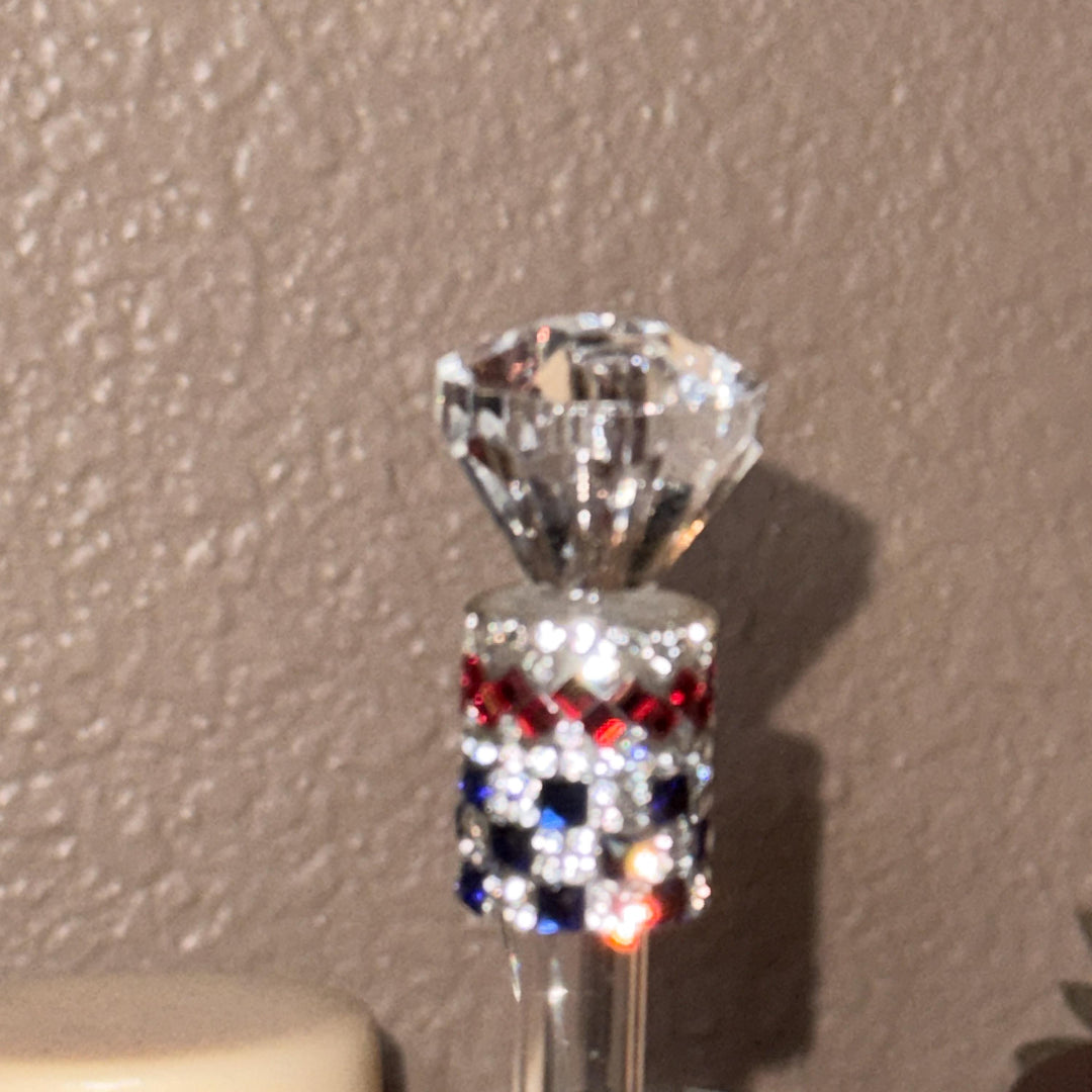 Patriotic Rhinestone straw topper, Bling Sparkle Cup gifts, Stanley Tumbler Accessories, Unique Gift