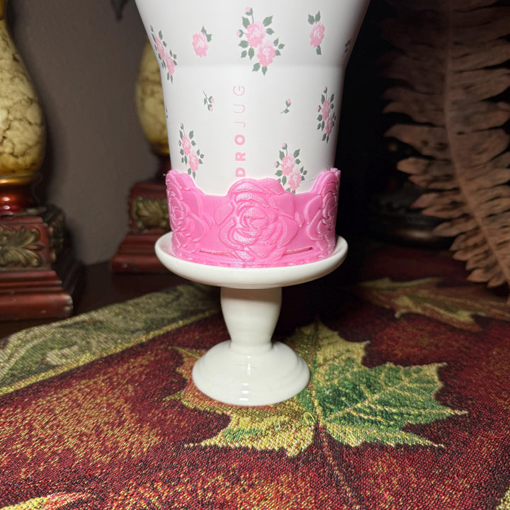 Rose Bouquet Cluster Tumbler Topper or boot that fit HydroJug Traveler Tumbler Lids, Rose Accessory, 3D Decorative Lid, hot seller
