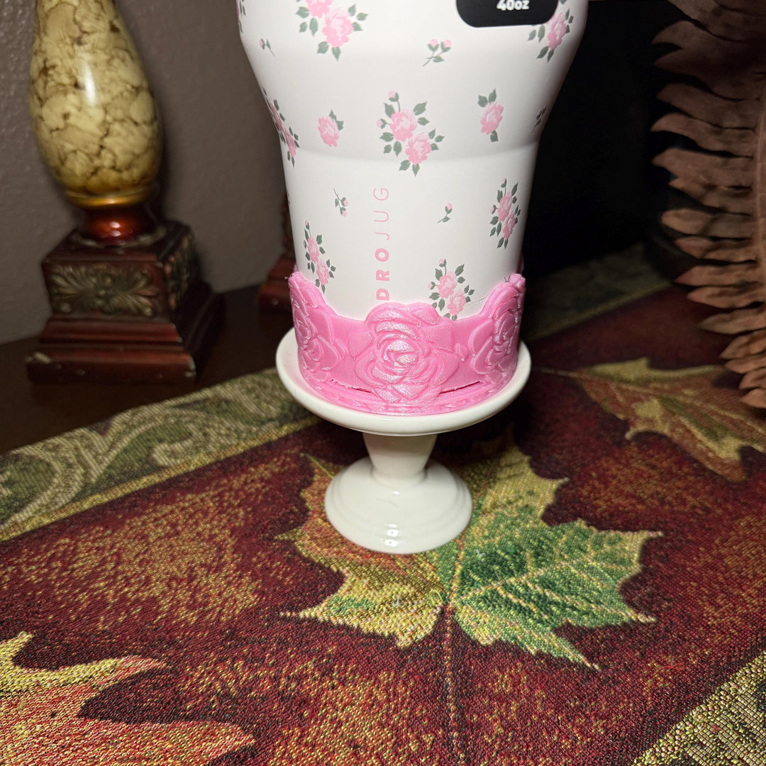 Rose Bouquet Cluster Tumbler Topper or boot that fit HydroJug Traveler Tumbler Lids, Rose Accessory, 3D Decorative Lid, hot seller