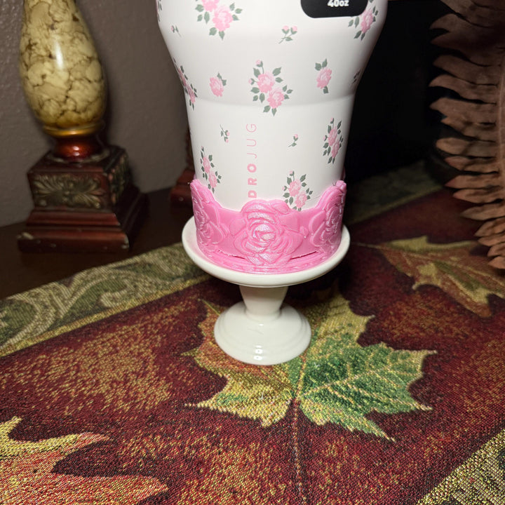 Rose Bouquet Cluster Tumbler Topper or boot that fit HydroJug Traveler Tumbler Lids, Rose Accessory, 3D Decorative Lid, hot seller