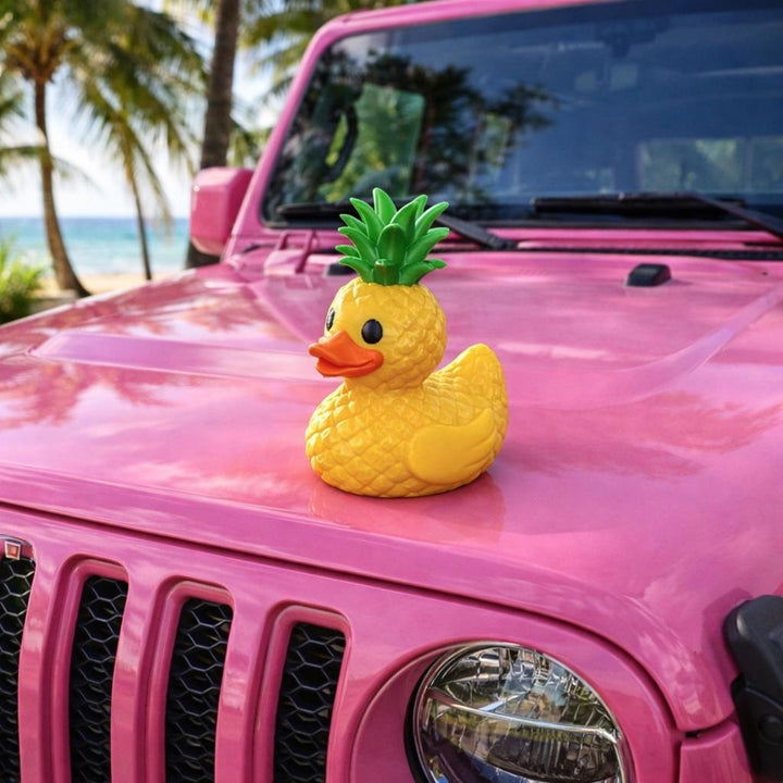 Tropical Pineapple Duck for duck enthusiasts, Dashboard Accessory, Fun Summer Road Trip Gift, Handmade Duckie Decor