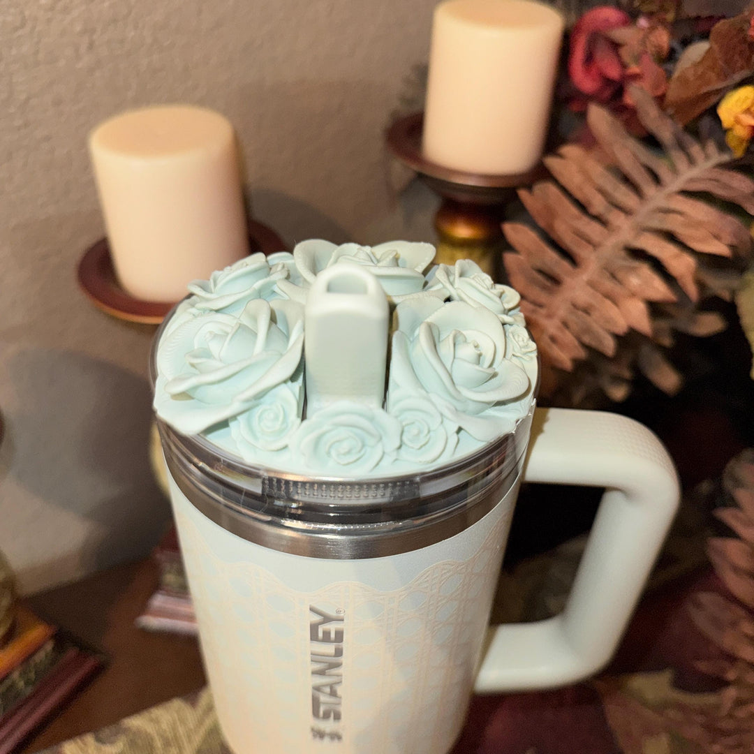 Mist Mint Rattan Tumbler Accessories, Lid Topper, Boot, halo, For 20 30 or 40 oz Stanley Tumblers, Mothers Day Gift