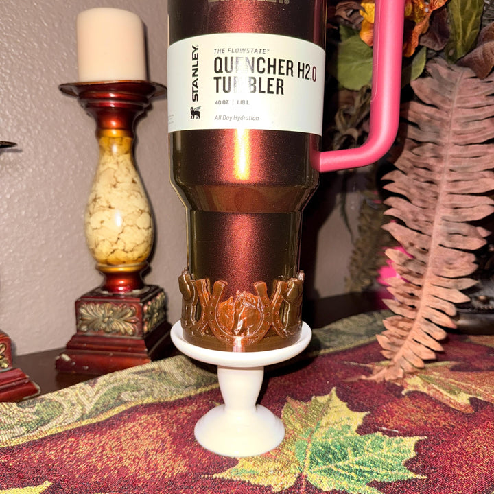 Unique Cowboy Cowgirl Hat Boots Horseshoe Tumbler Boot, Country Gold Horse Rodeo Cup Sleeve, fits your Stanley HydroJug Coldest Tumblers