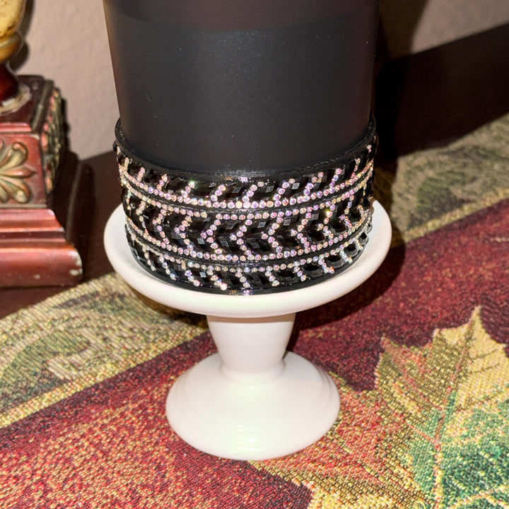 Black and Irridrscent Rhinestone Tumbler Boot or Halo, Black Sparkle Cup Sleeve, Hydrojug Bling Accessories, Unique Gift
