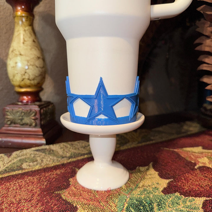 Silver Star Tumbler Boot or Straw Topper, fits Stanley Tumbler, Cup Boot Sleeve, Unique Gift,