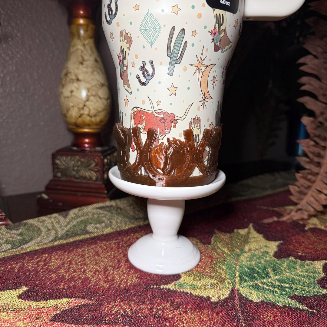 Unique Cowboy Hat and Boots Tumbler Boot, Rodeo Cup Sleeve, fits your Stanley and HydroJug Coldest Tumblers, Unique Gift, custom colors