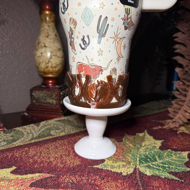 Unique Cowboy Hat and Boots Tumbler Boot, Rodeo Cup Sleeve, fits your Stanley and HydroJug Coldest Tumblers, Unique Gift, custom colors
