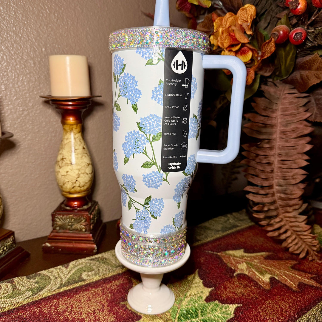 Iridescent Rhinestone Tumbler Boot or Halo, Bling Sparkle Cup Sleeve, Hydrojug Accessories, Unique Gift
