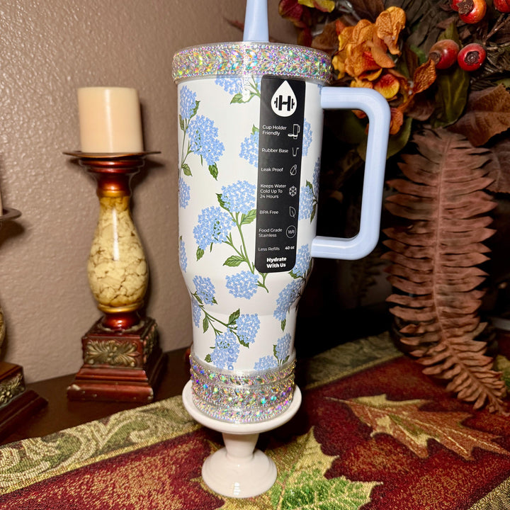 Iridescent Rhinestone Tumbler Boot or Halo, Bling Sparkle Cup Sleeve, Hydrojug Accessories, Unique Gift