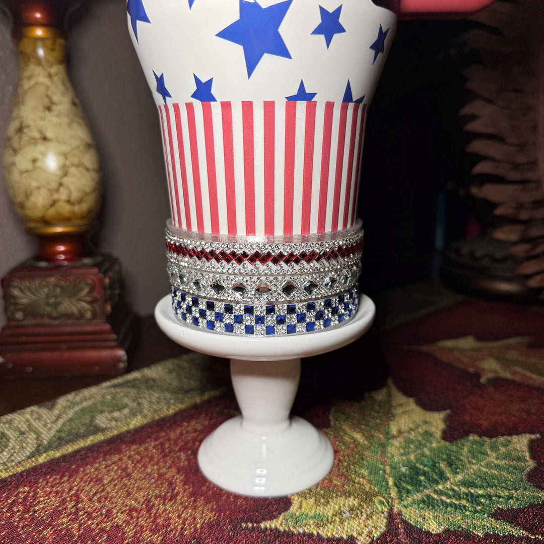 Hydrojug Patriotic Rhinestone Tumbler Boot or Halo, Bling Sparkle Cup Sleeve, Tumbler Accessories, Unique Gift