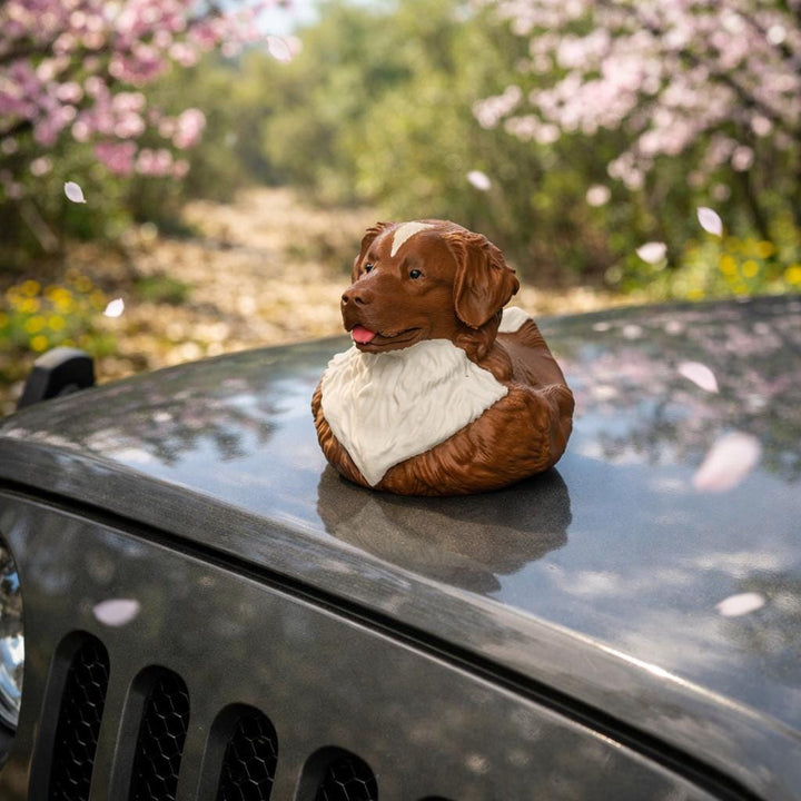 Nova Scotia Duck Toller Retriever Duck, 3D Printed Ducking Gift, Cute Dog Dashboard Buddy, Puppy Lover Gift, Car Decor Collectible