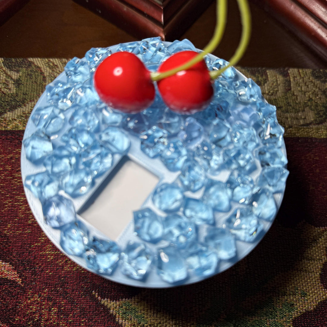 Cherry Checkers Tumbler Ice Lid Topper for 32 or 40 oz Hydrojug, Tumbler Accessories, Unique Gift