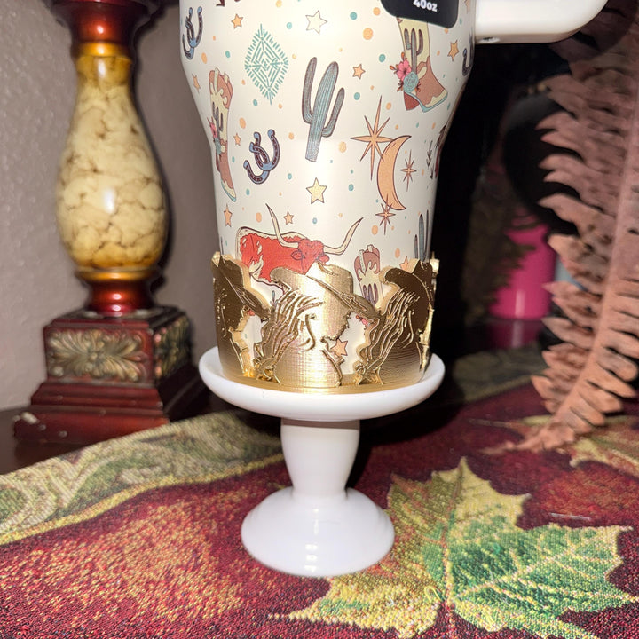 Unique Cowboy Hat and Boots Tumbler Boot, Rodeo Cup Sleeve, fits your Stanley and HydroJug Coldest Tumblers, Unique Gift, custom colors