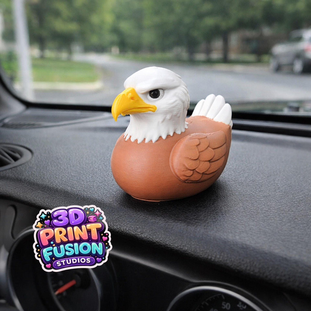 Eagle Duck Figurine – 3D Printed USA Duck – Freedom Bird 4x4 Offroad Ducking Gift – Americana Decor
