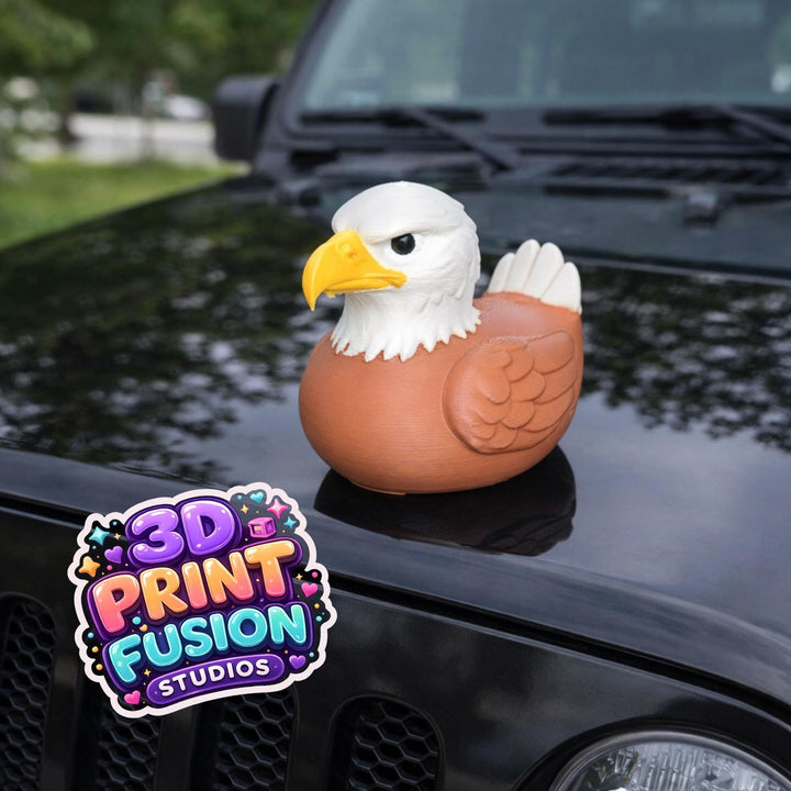 Eagle Duck Figurine – 3D Printed USA Duck – Freedom Bird 4x4 Offroad Ducking Gift – Americana Decor