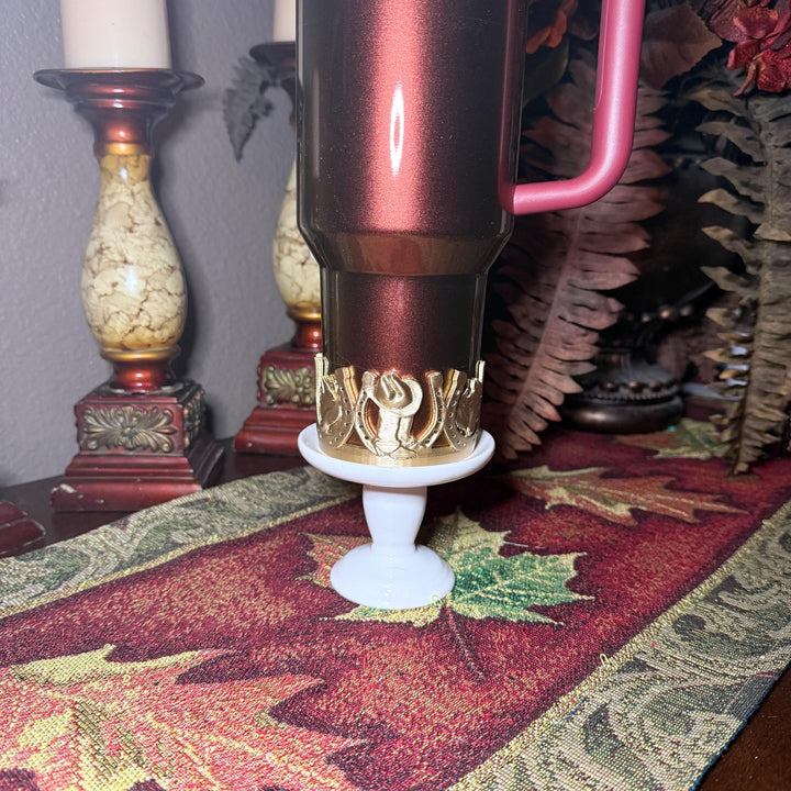 Unique Cowboy Cowgirl Hat Boots Horseshoe Tumbler Boot, Country Gold Horse Rodeo Cup Sleeve, fits your Stanley HydroJug Coldest Tumblers
