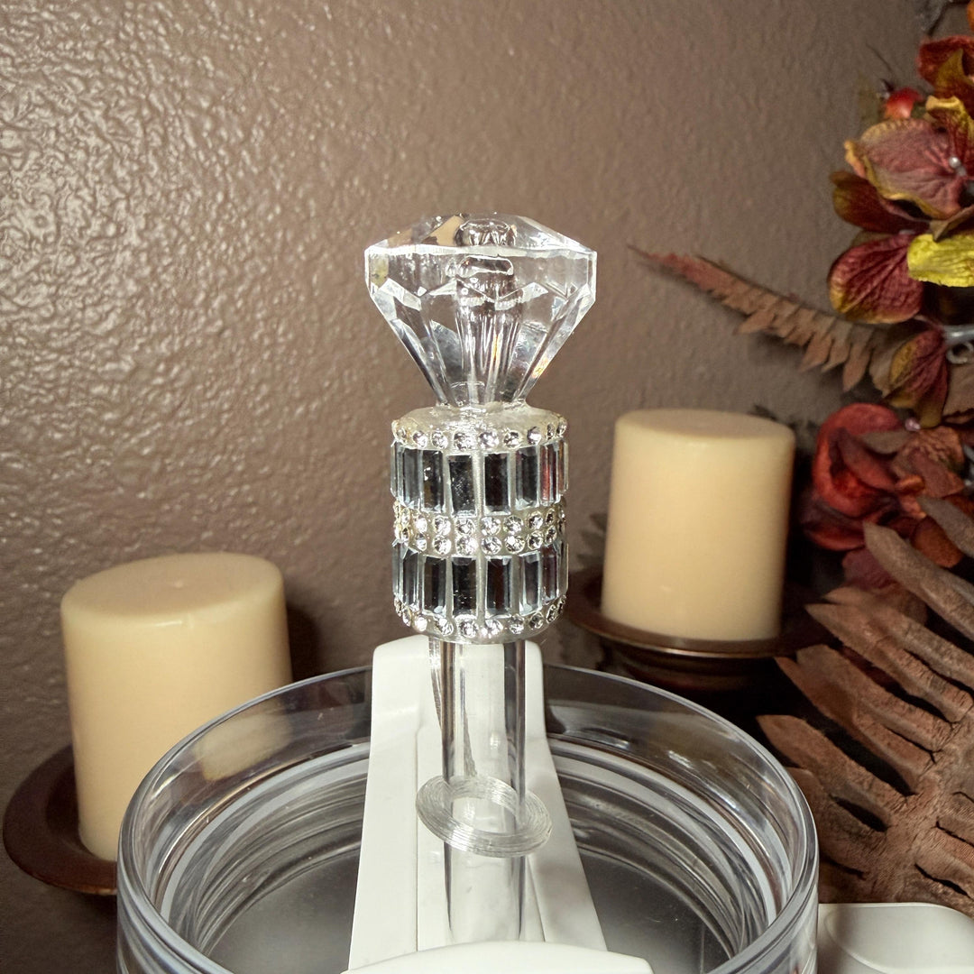 Fancy Rhinestone Diamond straw topper, straw cover emblished with rhinestones, straw cap, unique gift