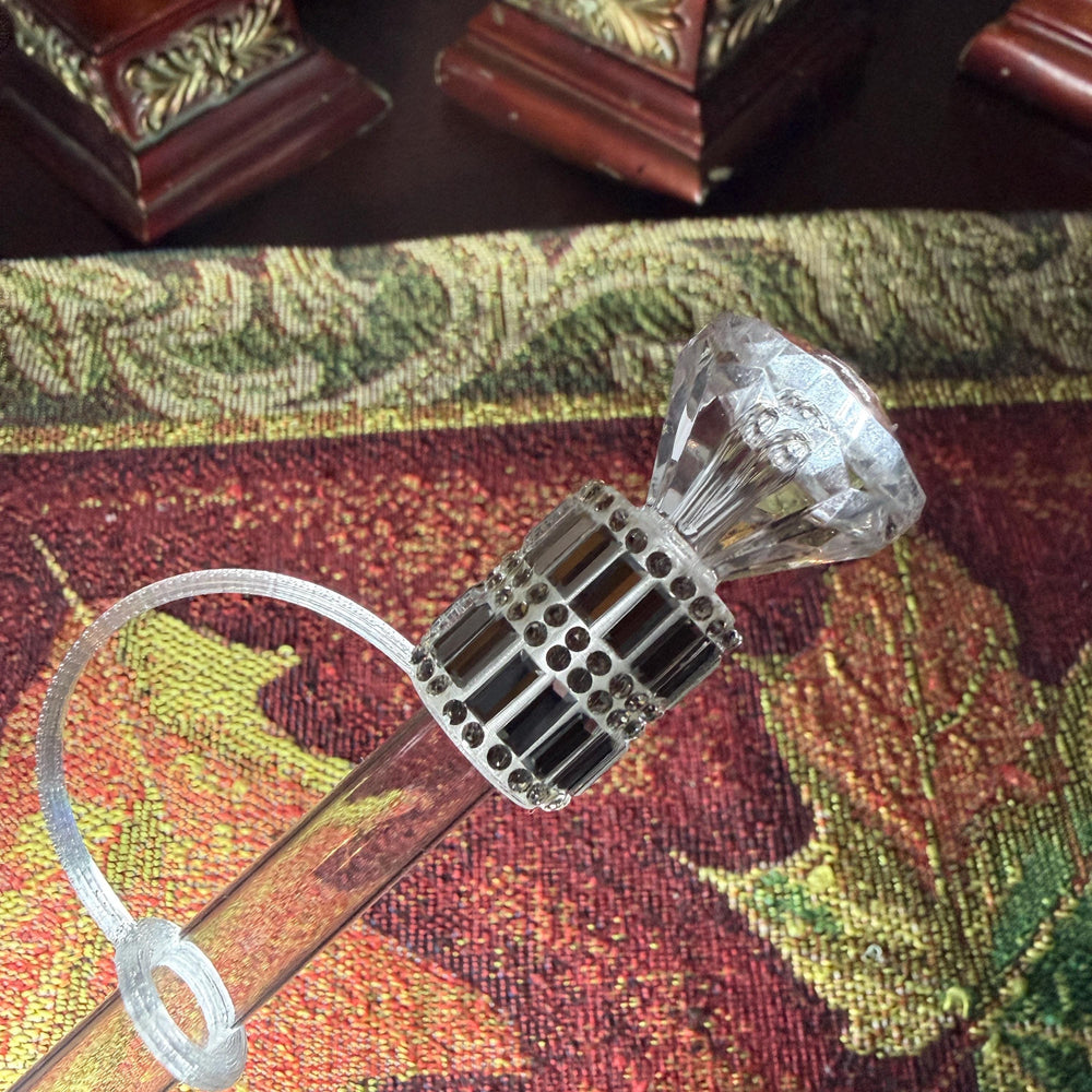 Fancy Rhinestone Diamond straw topper, straw cover emblished with rhinestones, straw cap, unique gift