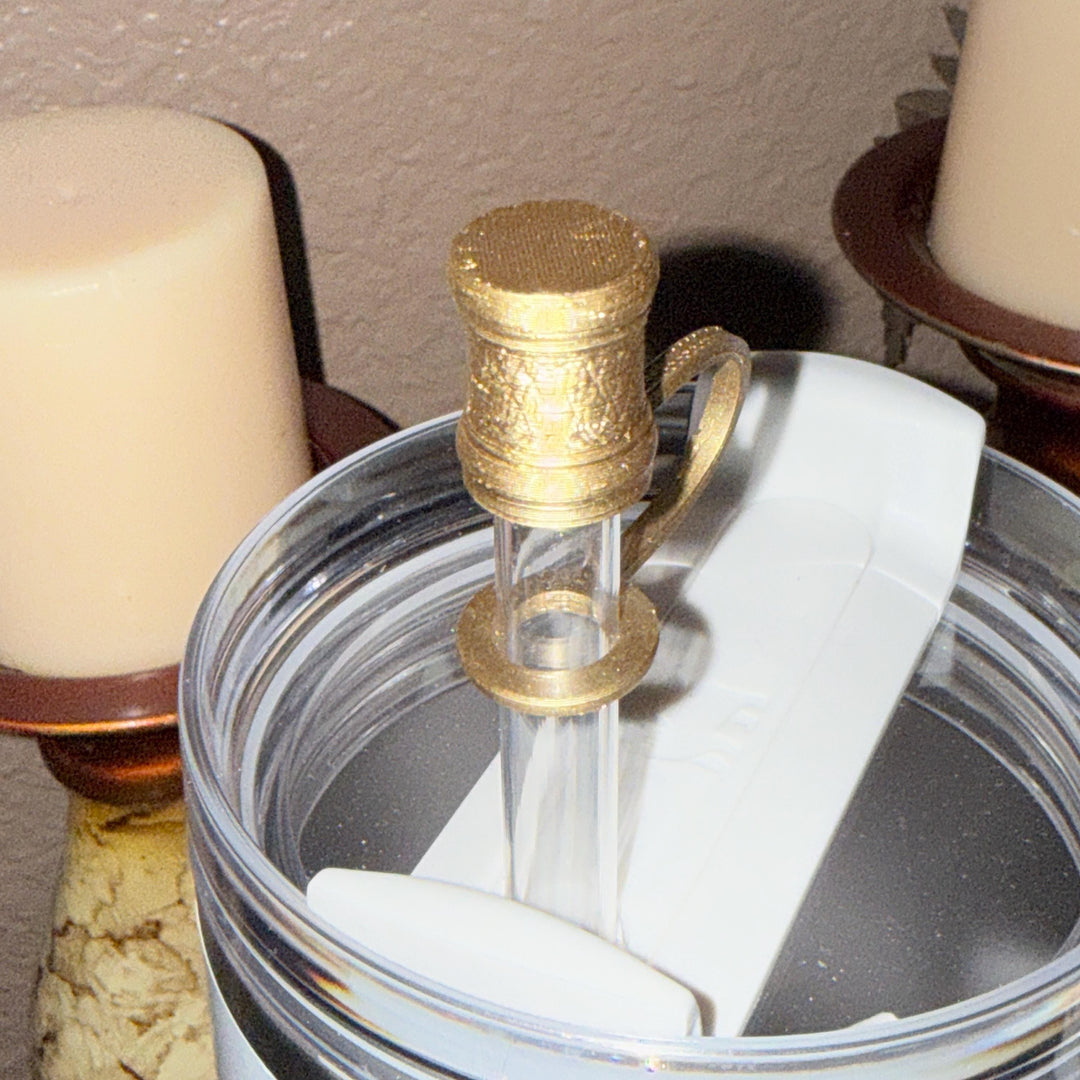 Fancy Straw Cap, gold silver rose gold straw cover, unique gift