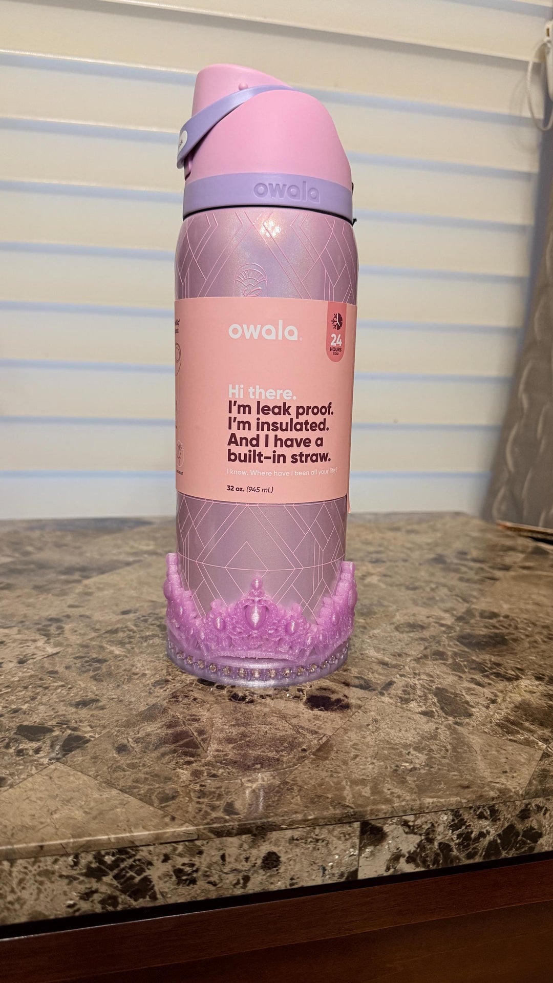 Pink Lavender Rhinestone Ombre Crown Boots for your Glinda Fits 20 30 40 oz Stanley tumbler or Owala, unique gift