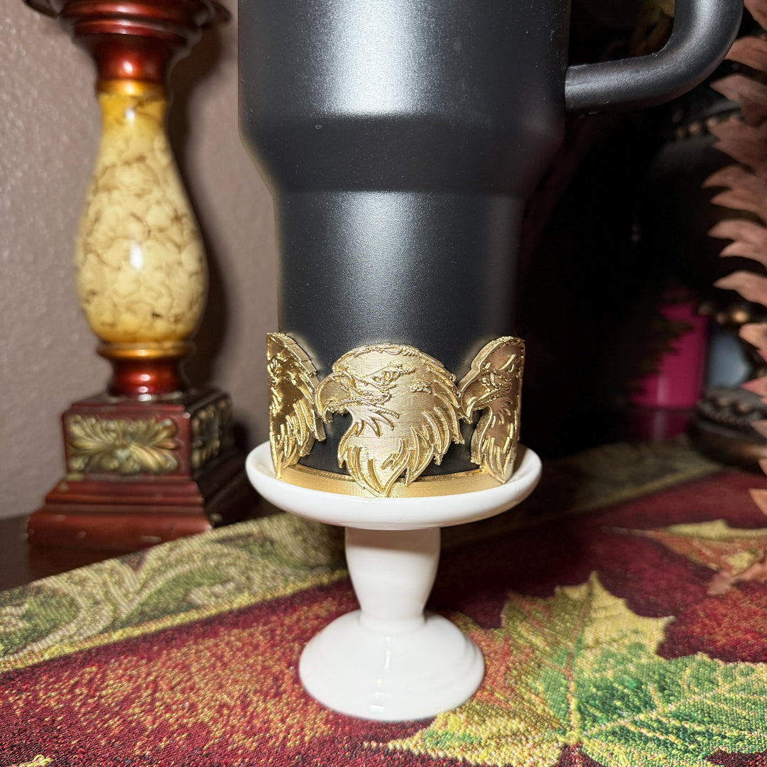 Bald Eagle Tumbler Boot, gold or silver, fits Stanley Hydrojug Coldest Tumblers, Cup Boot Sleeve, patriotic Unique Gift,