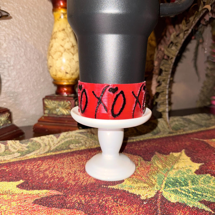 Hugs and Kisses XO Tumbler Boot, tumbler accessories, Black Red White Pink Lavender, Protective Sleeve