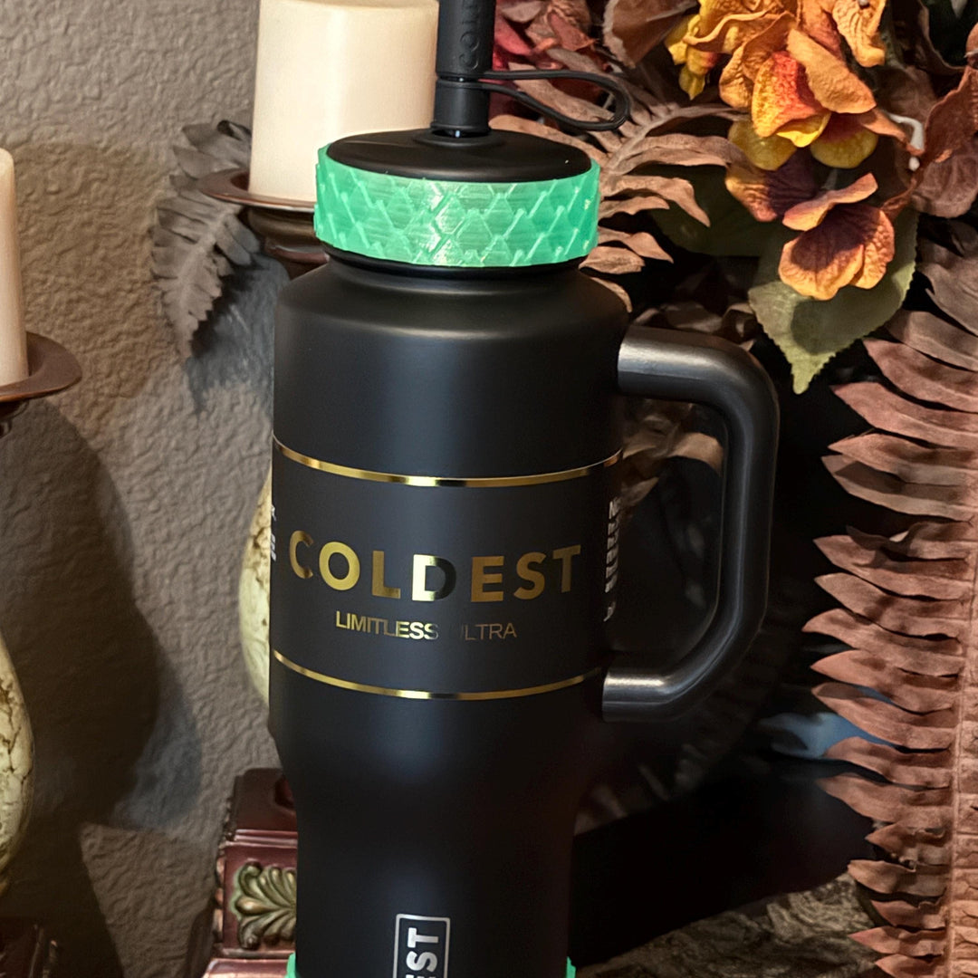 Glow Green Dragon Scales Tumbler Boot, collar, fits your Coldest Tumblers, Unique Gift
