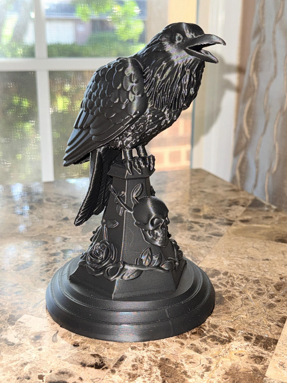 Black Raven Crow Gothic Halloween Decor, Creepy Dark Aesthtic