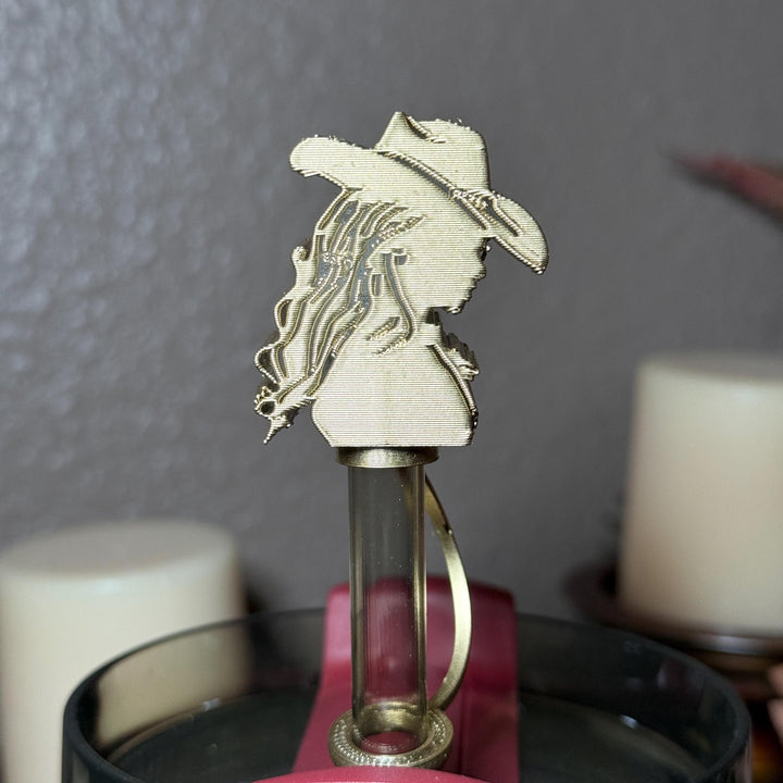 Silver or Gold Cowgirl Hat Tumbler Boot or Straw Topper, Rodeo Cup Sleeve, fits your Stanley and HydroJug Tumblers, Unique Gift