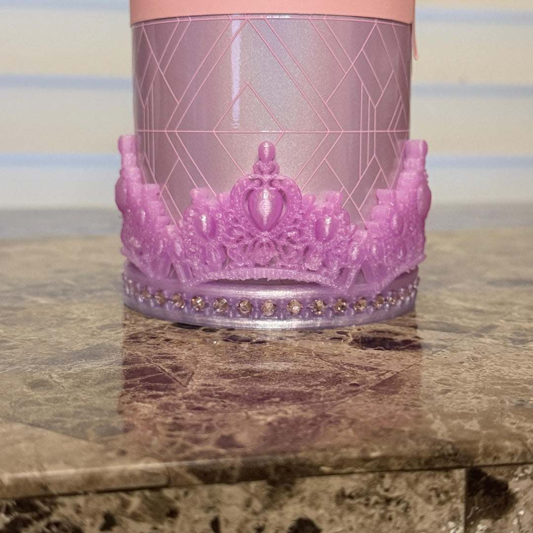 Pink Lavender Rhinestone Ombre Crown Boots for your Glinda Fits 20 30 40 oz Stanley tumbler or Owala, unique gift