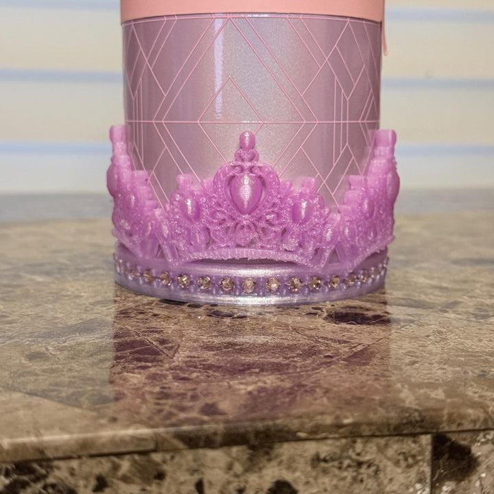 Pink Lavender Rhinestone Ombre Crown Boots for your Glinda Fits 20 30 40 oz Stanley tumbler or Owala, unique gift