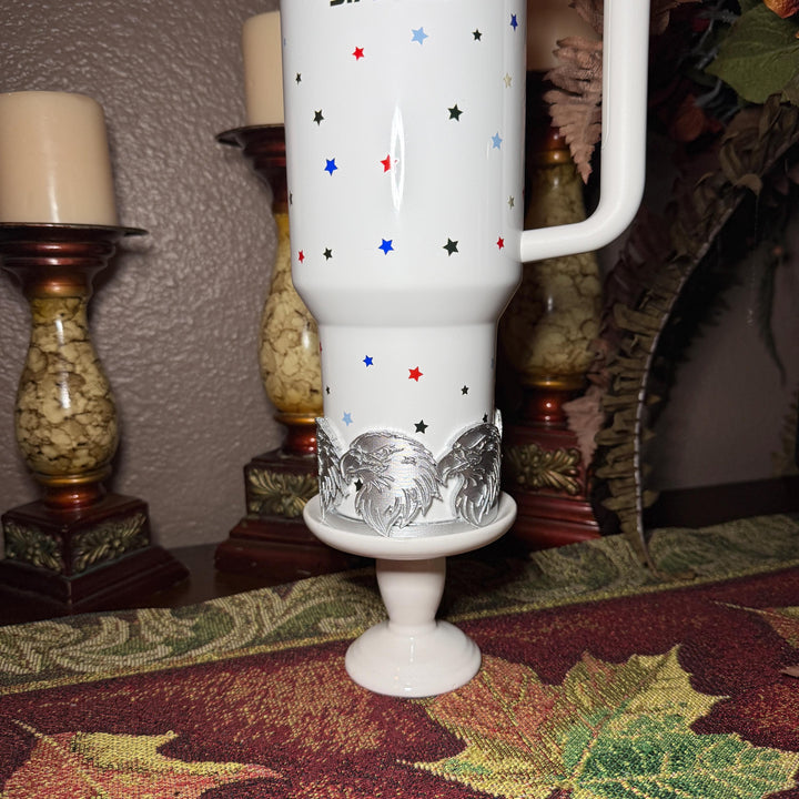 Bald Eagle Tumbler Boot, gold or silver, fits Stanley Hydrojug Coldest Tumblers, Cup Boot Sleeve, patriotic Unique Gift,